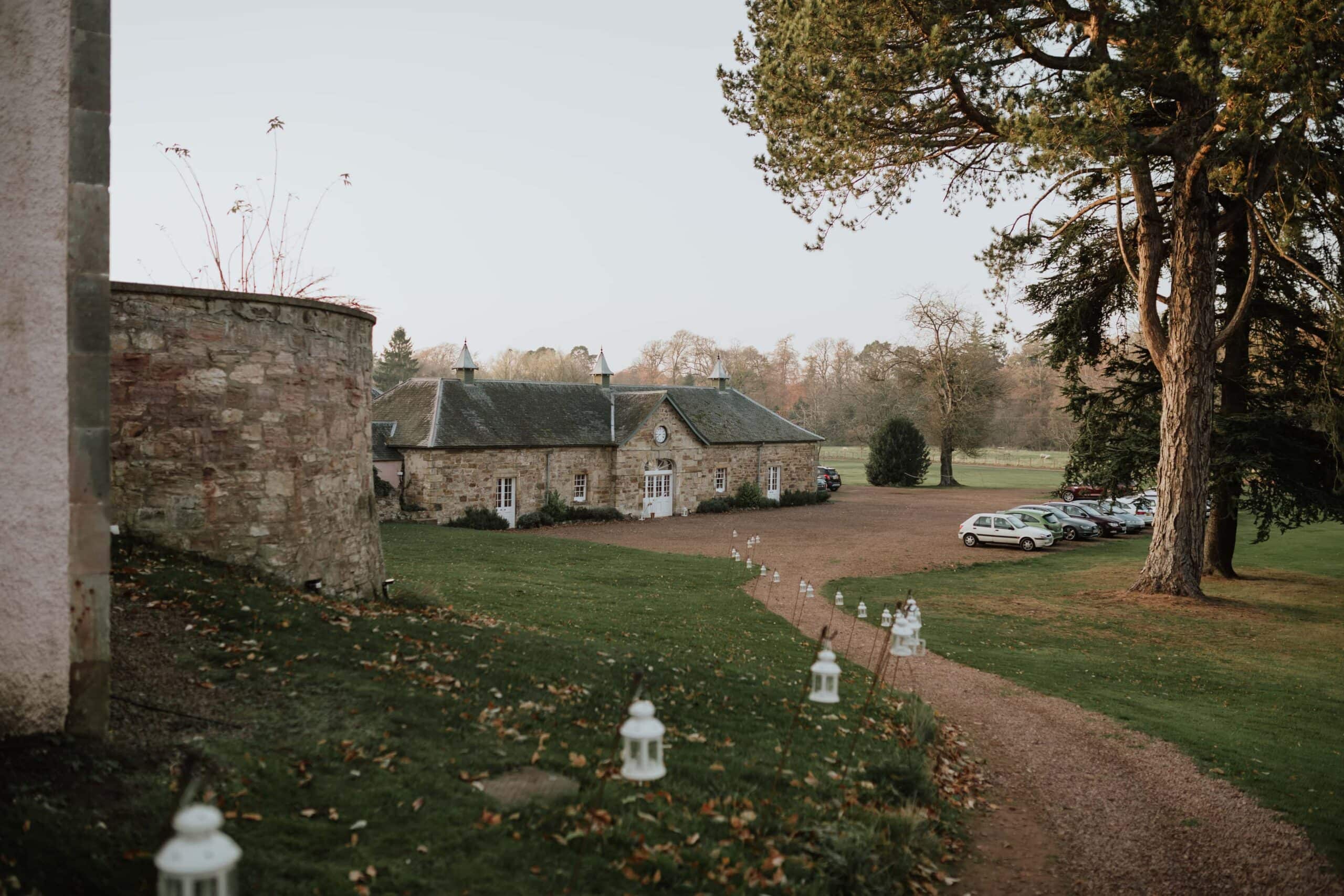 colstoun house wedding venue scotland stately home near haddington edinburgh exterior of the venue in winter